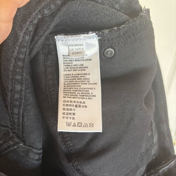 Men’s BDG Dad Slim Tapered Fit BLACK Denim Jeans Size 34x34 - Picture 8 of 9